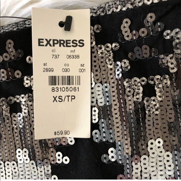 Express-Tribal print sequin miniskirt - Picture 3 of 3